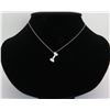 Image 6 : 0.25ctw Diamond Pendant With Chain - Platinum