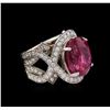 16.60 Tourmaline and Diamond Ring - 14KT White Gold