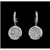 1.22ctw Diamond Dangle Earrings - 14KT White Gold