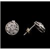 Image 2 : 0.70ctw Diamond Earrings - 14KT White Gold