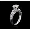 Image 3 : 18KT White Gold 1.73ctw Diamond Ring