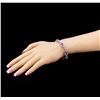 Image 3 : Crayola 17.00ctw Pink Amethyst and White Sapphire Bracelet - .925 Silver