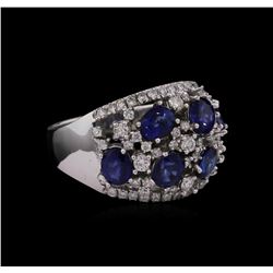 14KT White Gold 2.34ctw Sapphire and Diamond Ring