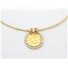 Image 5 : 1.52ctw Diamond Pendant With Chain - 14KT Yellow Gold
