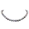 Image 1 : 0.22ctw Tahitian Cultured Pearl and Diamond Necklace