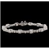 Image 2 : 14KT White Gold 9.93ctw Diamond Tennis Bracelet