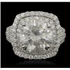 Image 2 : 18KT White Gold 7.19ctw Diamond Ring