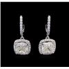 Image 1 : 3.47ctw Diamond Earrings - 18KT White Gold