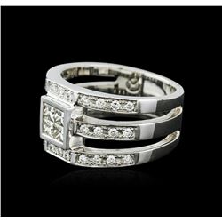 18KT White Gold 0.90ctw Diamond Ring