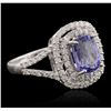 14KT White Gold 2.61ct Tanzanite and Diamond Ring