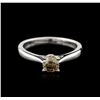 14KT White Gold 0.71ct Round Cut Fancy Brown Diamond Solitaire Ring