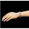 Image 3 : 40.00ctw Aquamarine and Diamond Bracelet - 14KT White Gold