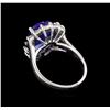 Image 3 : 5.52ct Tanzanite and Diamond Ring - 14KT White Gold