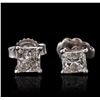 14KT White Gold 0.90ctw Diamond Solitaire Earrings