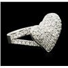 Image 1 : 14KT White Gold 1.01ctw Diamond Ring
