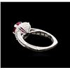 Image 3 : 1.17ct Ruby and Diamond Ring - 18KT White Gold
