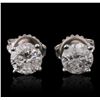 Image 1 : 14KT White Gold 1.50ctw Diamond Stud Earrings