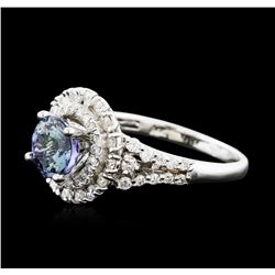 14KT White Gold 1.90ct Tanzanite and Diamond Ring