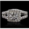 Image 2 : 14KT White Gold 1.70ctw Diamond  Ring