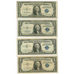 1935 and 1957 $1 Star Silver Certificates Lot of 4