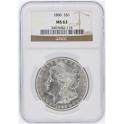1886 NGC MS63 Morgan Silver Dollar