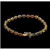 Image 2 : 9.60ctw Multi Color Sapphire Bracelet - 14KT Yellow Gold