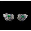 Image 1 : 5.50ctw Emerald and Diamond Ring - 14KT Two-Tone Gold