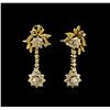 5.95ctw Diamond Earrings Dangle - 18KT Yellow Gold