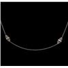 Image 1 : James Kurk 0.11ctw Diamond Necklace - 14KT White Gold