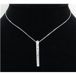 0.32ctw Diamond Pendant - 14KT White Gold