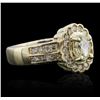 Image 2 : 14KT Yellow Gold 1.23ctw Diamond Ring