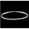14KT White Gold 0.85ctw Diamond Bangle Bracelet