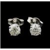 Image 1 : 1.04ctw Diamond Stud Earrings - 14KT White Gold