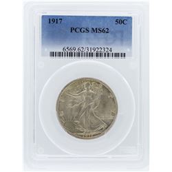 1917 PCGS MS62 Liberty Walking Half Dollar