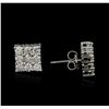Image 2 : 14KT White Gold 1.24ctw Diamond Earrings