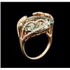Image 3 : 18.10ct Peridot and Diamond Ring - 14KT Rose Gold