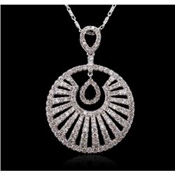 14KT White Gold 1.63ctw Diamond Pendant With Chain