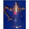 Image 1 : A TAPERING HOT MILK POT, LONDON, 1929, IN EARLY GEORGIAN STYLE, with domed knopped lid 21cms h...