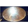 Image 1 : A TWO HANDLED SMALL OVAL GALLERY TRAY, SHEFFIELD 1925, raised on feet 47cms wide. e400/600...