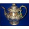 Image 1 : AN EMBOSSED TEAPOT, DUBLIN 1827, Ed. Power, with acanthus finial, the body with panels of styl...