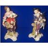 Image 1 : A PAIR OF PORCELAIN FIGURES, GERMAN, 19th CENTURY, of a shepherd and shepherdess hatched mark...
