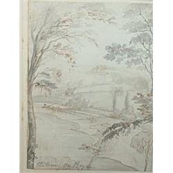 attributed to JOSEPH FARRINGTON (1747-1821) Wash over pencil Stalleen on the Boyne 21cms...