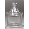 Image 1 : A MOULDED PLAIN BUTTER DISH AND COVER, BY THE WATERLOO GLASS COMPANY, CORK, EARLY 19th CENTURY...