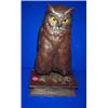 Image 1 : A BRONZE FIGURE OF AN OWL, standing on a book after the model by Bergman of Vienna 280cms high...