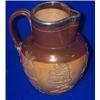 Image 1 : A DOULTON LAMBETH HARVEST JUG, with silver mounts 18cms high. e60/100...