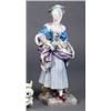 Image 2 : A PAIR OF LARGE MEISSEN FIGURES OF A GALLANT AND A GIRL IN 18th CENTURY COSTUME, LATE 19th CEN...