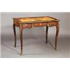 Image 1 : A KINGWOOD AND BRASS BANDED WRITING TABLE, 19th CENTURY, IN FRENCH STYLE, with inset leather t...