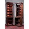 Image 1 : A PAIR OF STAINED WOOD OPEN BOOKCASES ENSUITE, EARLY 20th CENTURY, supplied by John McArevey o...