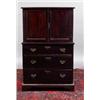 Image 1 : A MAHOGANY CHEST ON CHEST, IRISH, LATE 18th CENTURY, the cabinet top fitted with a pair of sun...
