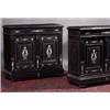 Image 1 : A PAIR OF EBONY AND IVORY INLAID SIDE CABINETS, 19th CENTURY, IN ITALIANATE MANNERIST STYLE, e...